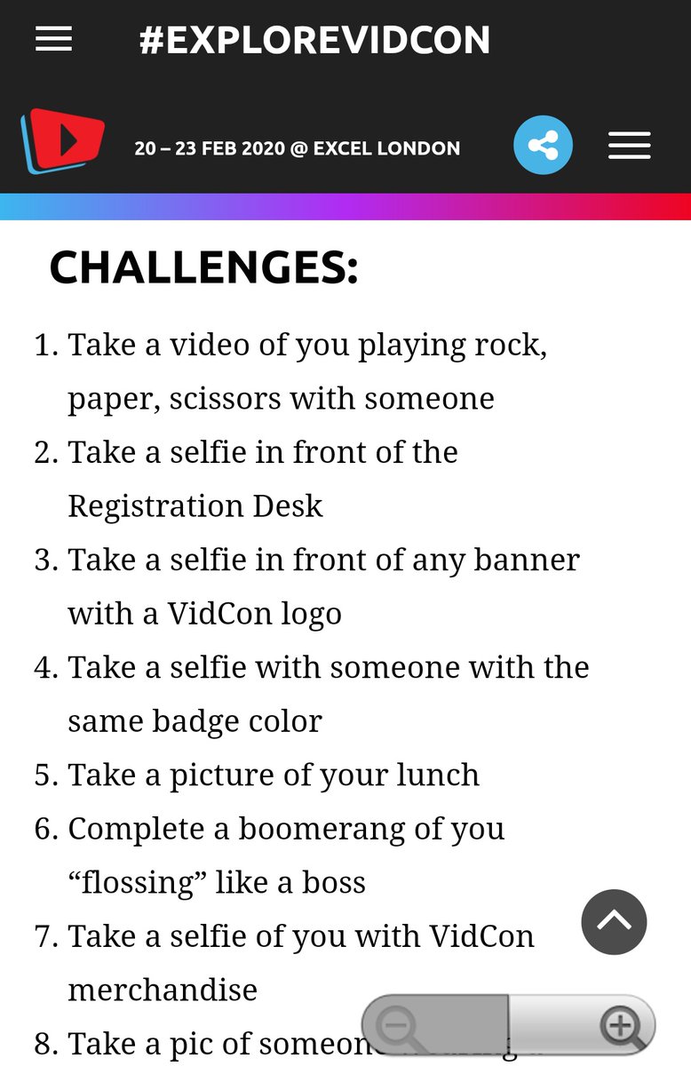 heydanitza's tweet photo. does anyone going to #vidconldn want to try and complete this #explorevidcon thing with me? https://t.co/P298tqc7Um