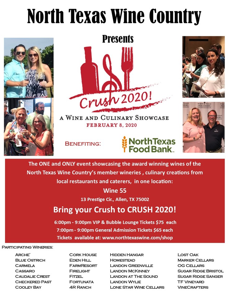 Marker_Cellars's tweet photo. Join us tonight Feb 8th at Wine 55 in Allen for the Wine &amp; Culinary Show highlighting wines from North Texas Wine Association. Get your tickets https://t.co/L0sHwKm6nA #specialevent #NorthTexasWineCountry #sippingsunday #winetasting #texaswine https://t.co/OaKcqKCLzg