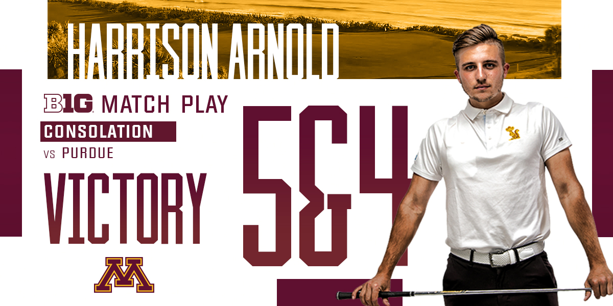 Minnesota Men's Golf (@gophermgolf) on Twitter photo Dominant performance by <a href="/Harrisonarnold5/">Harrison arnold</a> as he wins 5&4!
#Gophers still have to work to do in their match against Purdue.
Live Scoring: z.umn.edu/5ai3 Dominant performance by <a href="/Harrisonarnold5/">Harrison arnold</a> as he wins 5&4!
#Gophers still have to work to do in their match against Purdue.
Live Scoring: z.umn.edu/5ai3