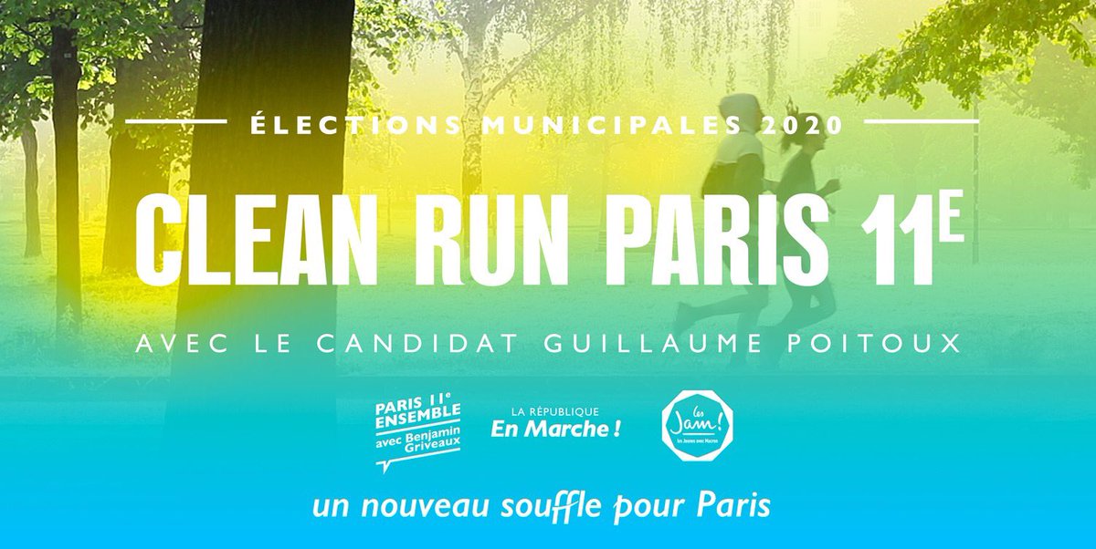 RE_Paris11's tweet photo. 🏃🏻‍♀️Clean Run #Acte04 🏃🏻‍♂️
  
@poitoux_g vous donne rendrez-vous demain à 11h sur le parvis de la Mairie du 11e pour notre 4e course à travers #Paris11 en ramassant les déchets sur notre passage 🚮🍃

N’hésitez pas à vous inscrire et à partager :

https://t.co/8GTJjjv7b2 https://t.co/XalZpG5CYB