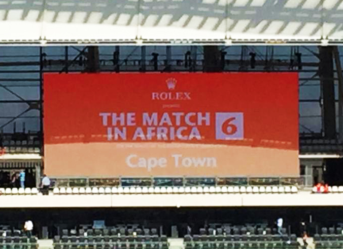 Great work by the Megaview team yesterday at "The Match In Africa" between two tennis legends - Roger Federer and Rafael Nadal. #LED #Screens #TheMatch #CapeTown #Tennis