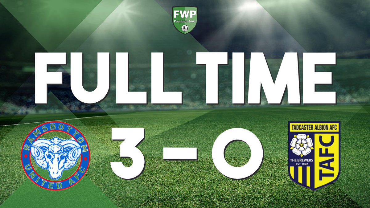 FWPRamsbottomU's tweet photo. FULL-TIME: @FWPRamsbottomU 3-0 Tadcaster Albion https://t.co/Po0PNLrc54 https://t.co/Ku1Wjjp5Qk