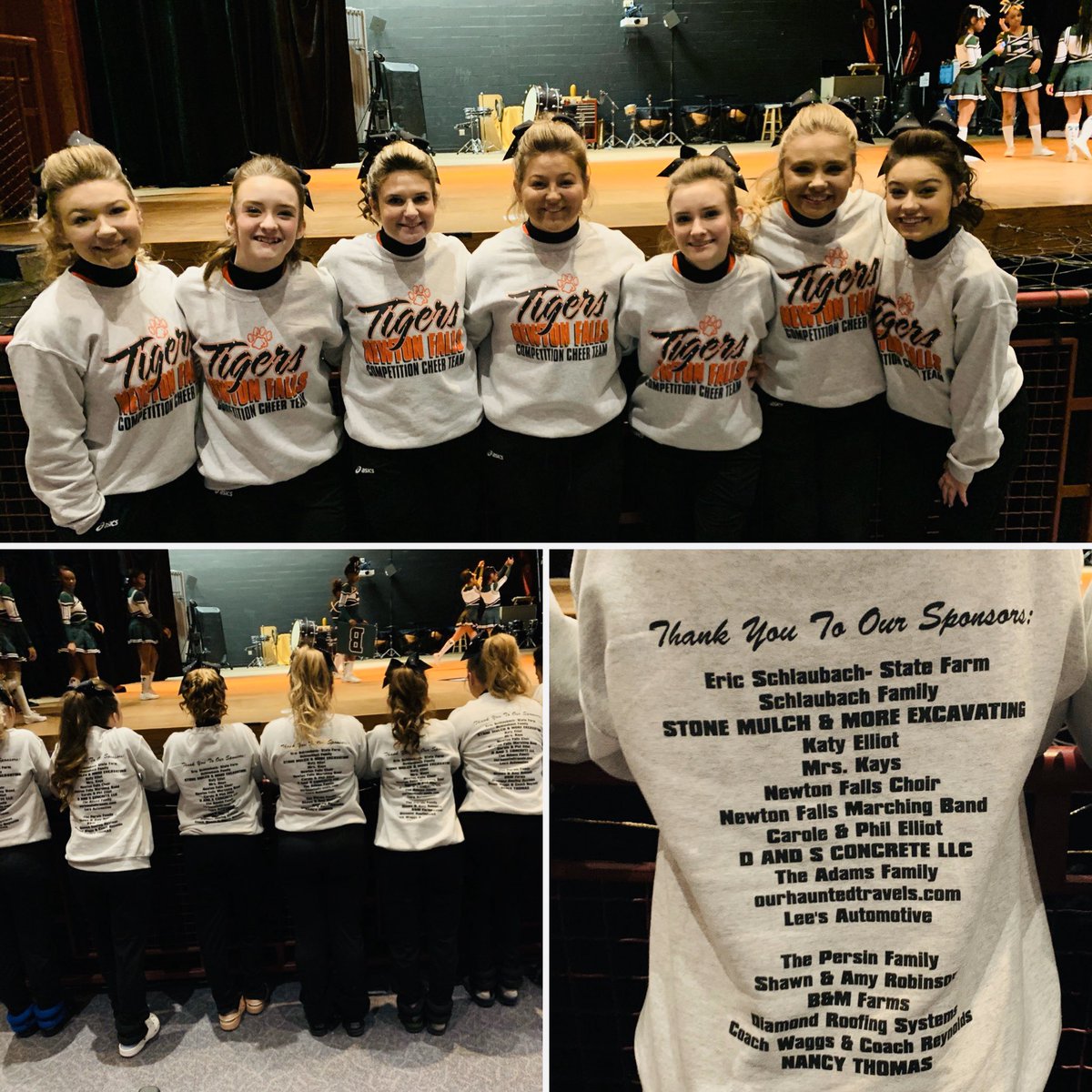 NFTigerCheer's tweet photo. Thank you to our sponsors and the Newton Falls Athletic Boosters for supporting us as we compete at OASSA regionals today! #nftigercheer https://t.co/wJxpkstDDh