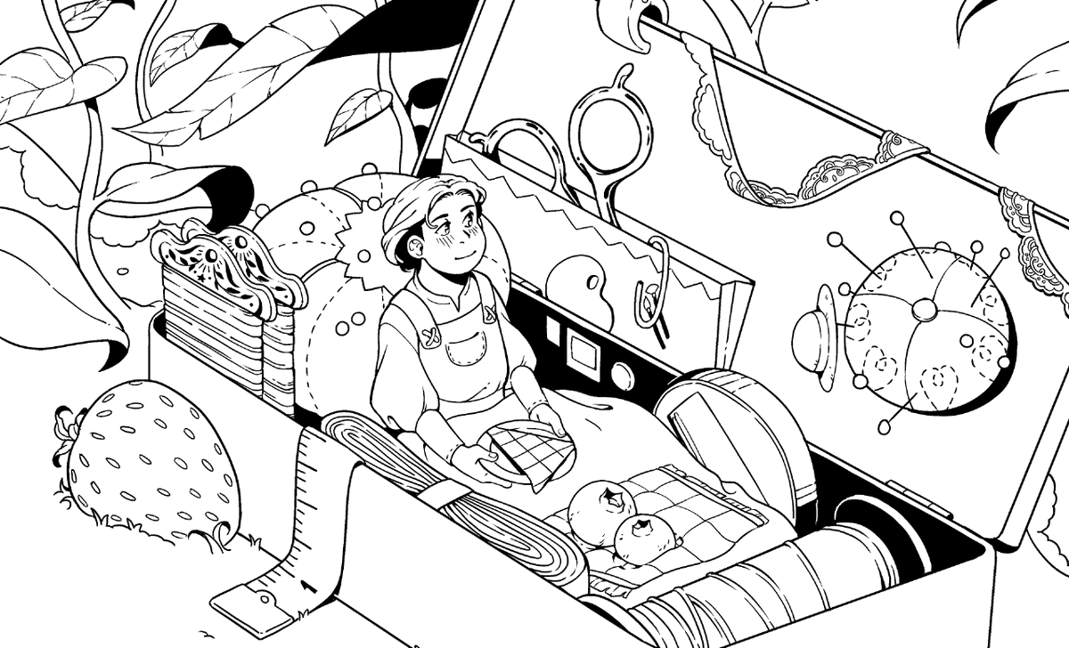 Get so nervous posting WIPs but excited to be making a detailed illustration for the first time in awhile.