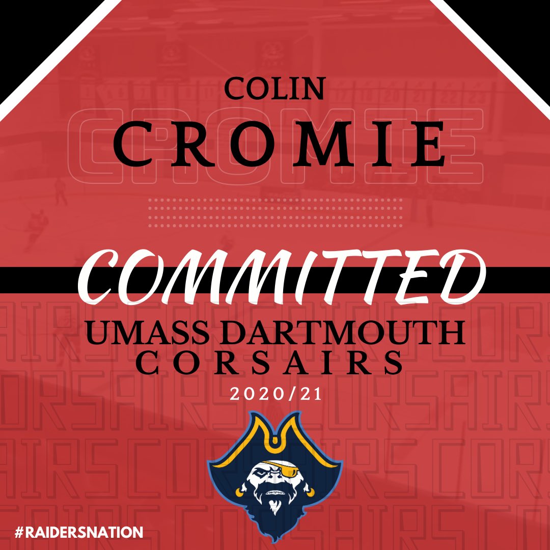 Nepeanraiders's tweet photo. The #Raiders are also proud to announce that forward Colin Cromie has committed to the UMass Dartmouth Corsairs (@UMDIceHockey) for the 2020/21 season. Congratulations Colin, best of luck next year with UMD

#RaidersNation #CCHL #NCAA #DivIII #CorsairsNation #UMassDartmouthHockey https://t.co/9HlCcdAxVz