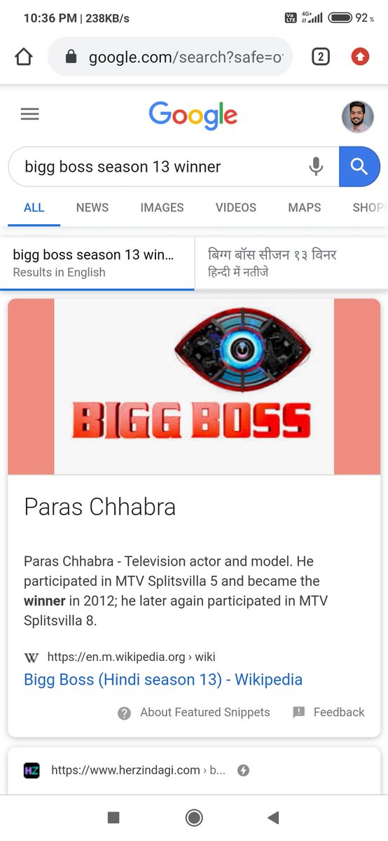 adeeb_alam12's tweet photo. How google knows that #BigBoss13 winner is #ParasChhabra ?? @imrealasim @realhimanshi @justvoot @shrutituli @realumarriaz @vishalsingh713 @AjazkhanActor @EndemolShineIND @ColorsTV #AsimRiaz #UmarRiaz #HimanshiKhurrana #StarBoyAsim #InspirationAsim https://t.co/NCW1AjklBA