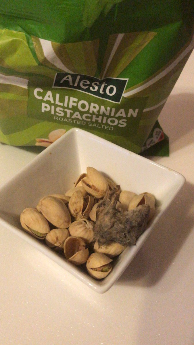 maddpops's tweet photo. @LidlGB we’ve just found this furry little friend in our pistachios!!!! 🐭🤢 https://t.co/18QaGyENSG