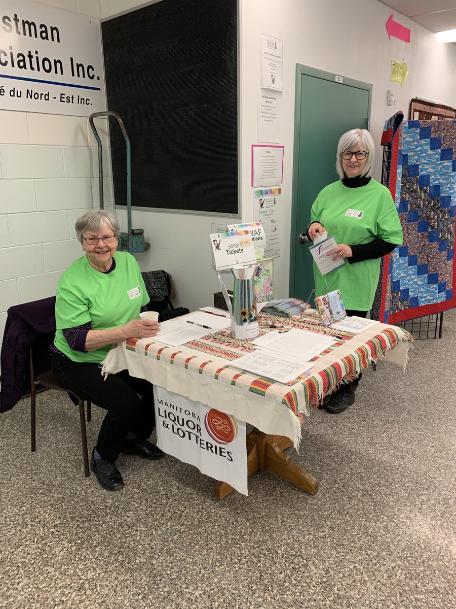 WWAFestival's tweet photo. Some of our wonderful #WWAF volunteers. WB Lewis Business Centre. #Pinawa. ⁦@PinawaCC⁩ ⁦@EastmanTourism⁩ https://t.co/b4pJkImvOA