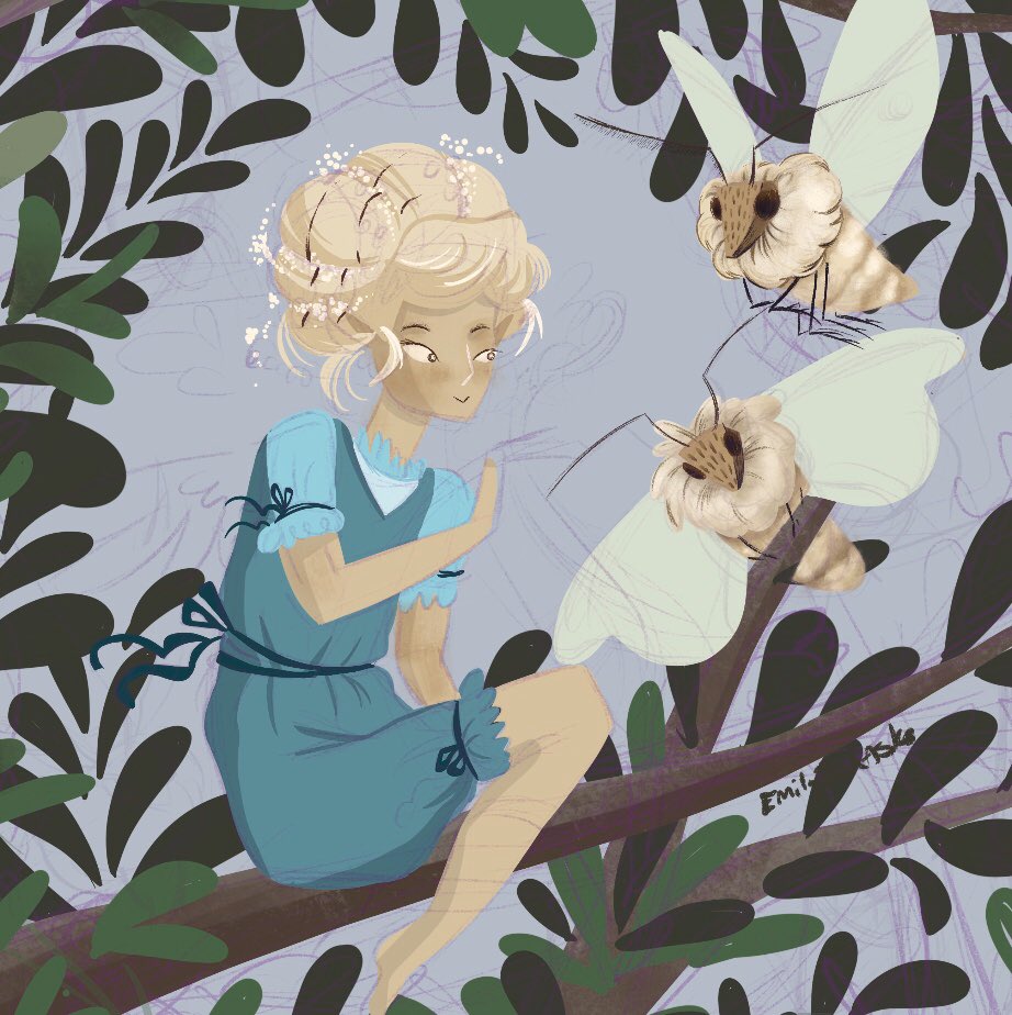 EmilyZelasko's tweet photo. You know what bugs are good at? Multiplying!
#aet #moth #bugsillustration #fantasyart #fantasyillustration #fairy #fairyart #emilyzelaskoart #artprocess #workinprogress #nature #indycreator #indyartist https://t.co/Ur0PHCg7fn