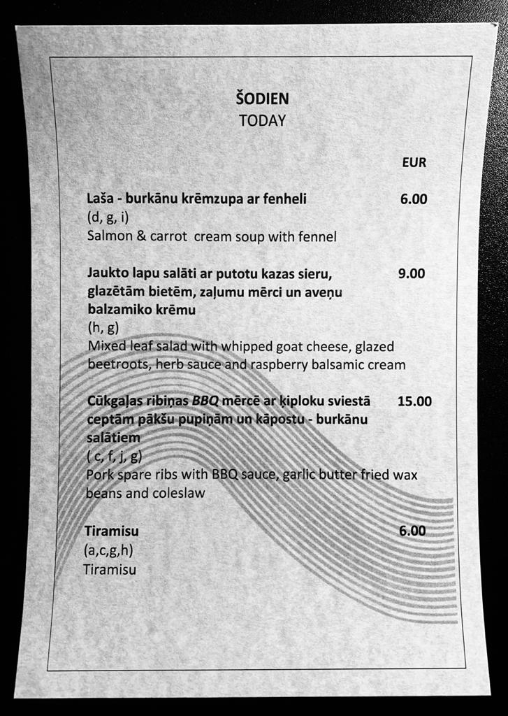 CafeOsiris's tweet photo. "Salātu pasniegšanai ziemā piegriežama izcilus vērība, jo ziemā mūsu uzturs ir stipri vienpusīgs, dārzājiem un aug|iem nabadzīgs."

"Salāti ziemai", Sievietes Pasaule, Nr.24 (15.12.1935)
Šīs nedēļas ēdienkarte!
This week's menu! https://t.co/0qJXCITjfH