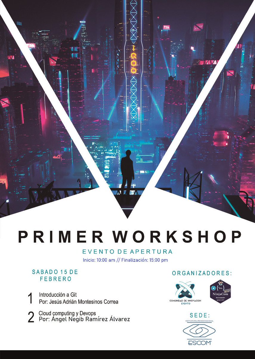 cominn_ESCOM's tweet image. ¡Te invitamos este 15 de febrero en la ESCOM-IPN a nuestro taller! Hablaremos de #Git #GitHub y #DevOps ven y aprende cosas nuevas ¡Las inscripciones finalizan este lunes! Regístrate en eventbrite.com/e/workshop-de-… visita nuestra página de Facebook para mayores detalles