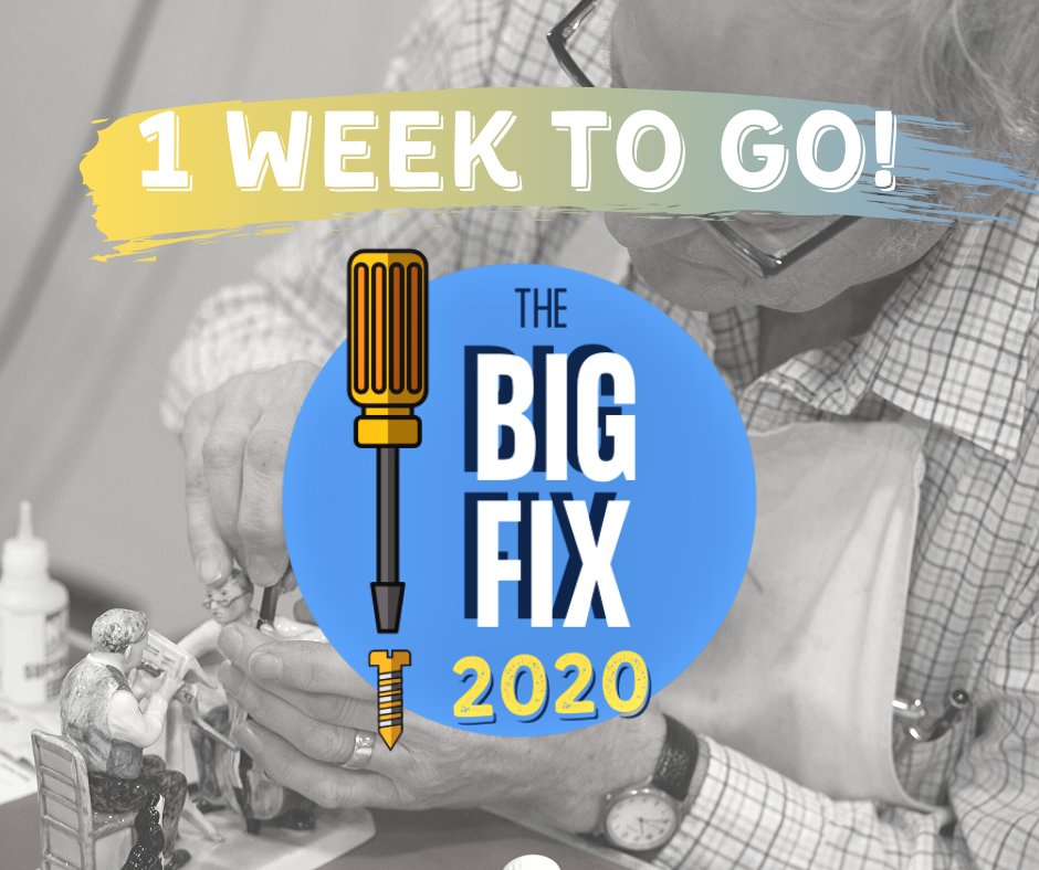 RepairCafeLeeds's tweet photo. This time next week it'll all be over, we'll have fixed loads of items, met lots of new people and hopefully been part of the world's biggest #RepairCafe 🛠️

Join us  @KirkgateMarket next Saturday, 11-4 to be part of the #RepairRevolution 
#BigFix2020 #LeedsByExample #FixNotThrow https://t.co/EAakX9B4Jn