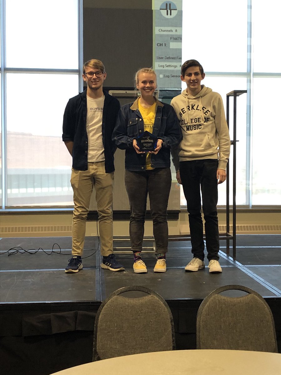 Congrats to Logan, Alyssa, Cam, and Isaiah (who couldn’t attend). 1st place at the UMKC bridge building competition and qualifying for nationals! #proudofthepride