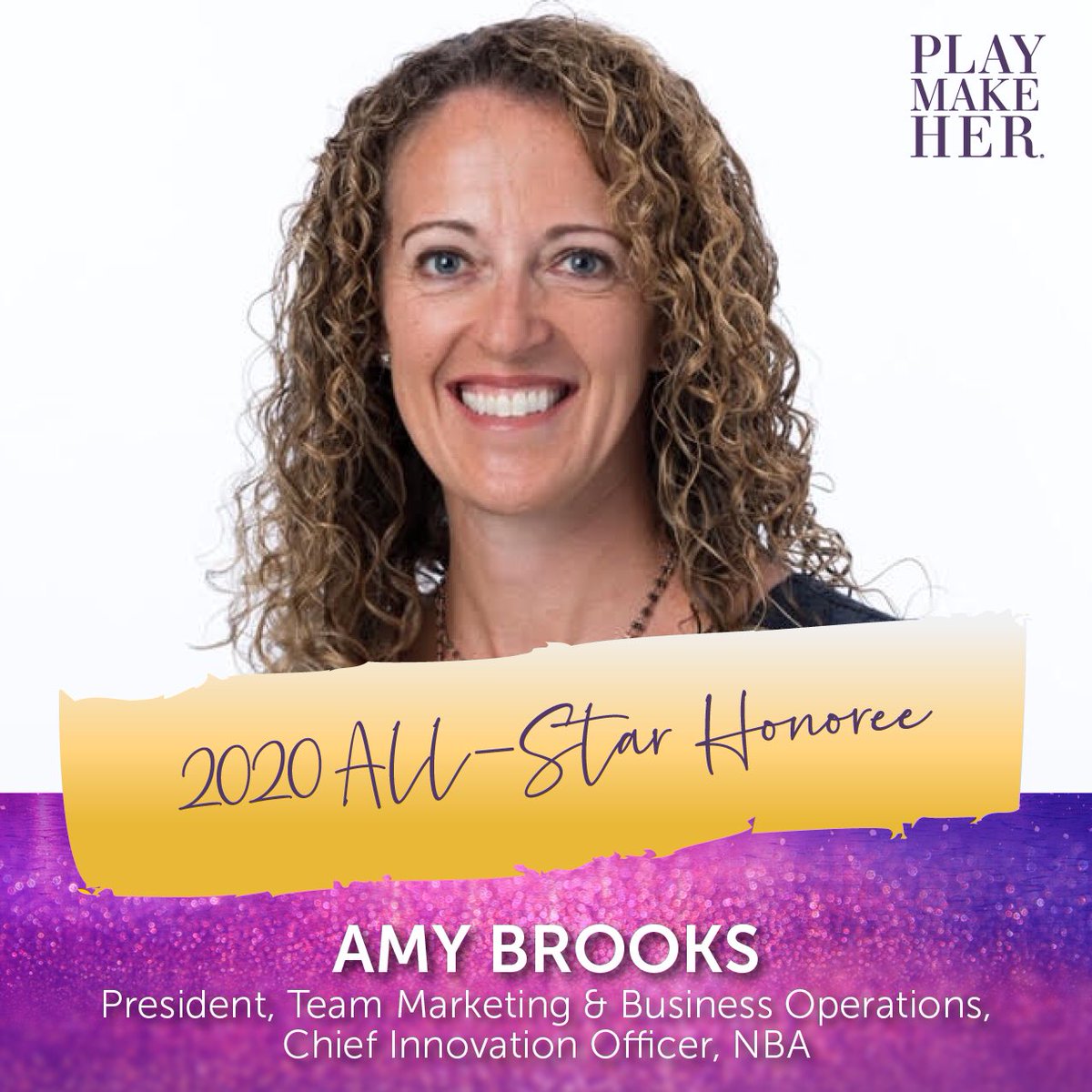 Amy Brooks, the <a href="/NBA/">NBA</a>'s CIO, will also be with us! Under her leadership as President of TMBO, the league's Team Marketing &amp; Business Operations arm, the group develops sales &amp; marketing strategies on behalf all 93 teams across the 4 leagues - @nba, @wnba, <a href="/nbagleague/">NBA G League</a>, @nba2kleague