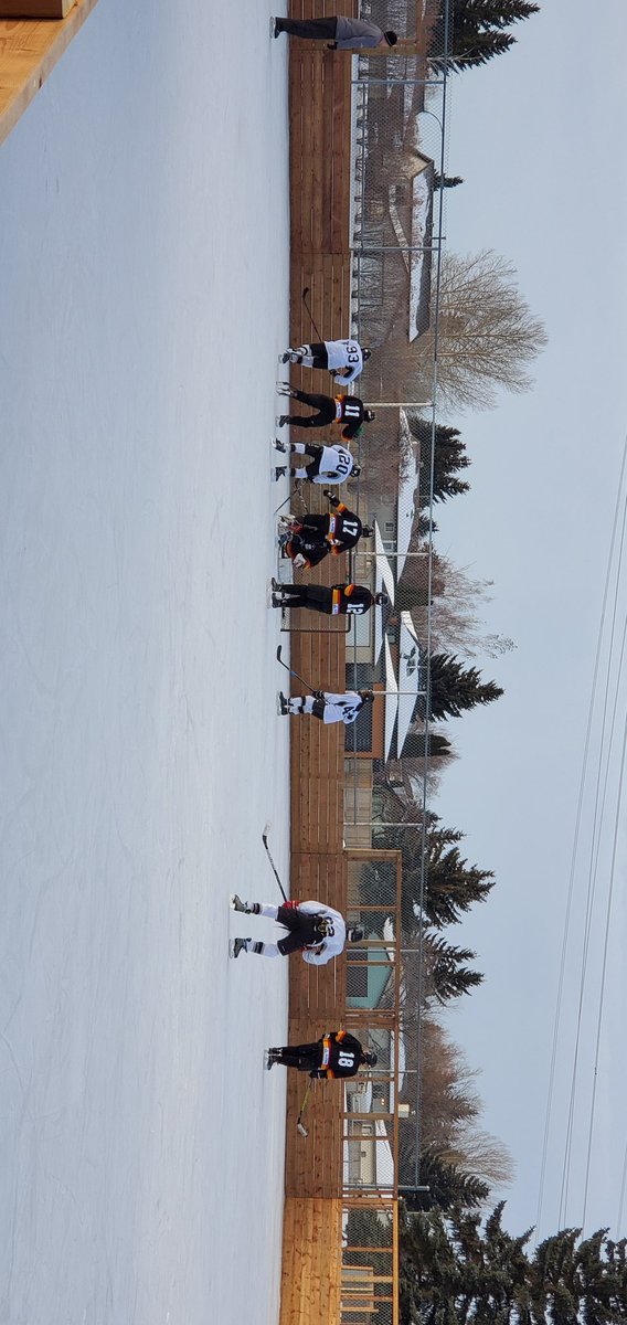 Great morning of <a href="/RDPondHockey/">Red Deer Pond Hockey</a> outdoor hockey this morning between <a href="/kippscottgmc/">Kipp Scott GMC</a> and <a href="/AlpineDental/">Alpine Dental Centre</a>