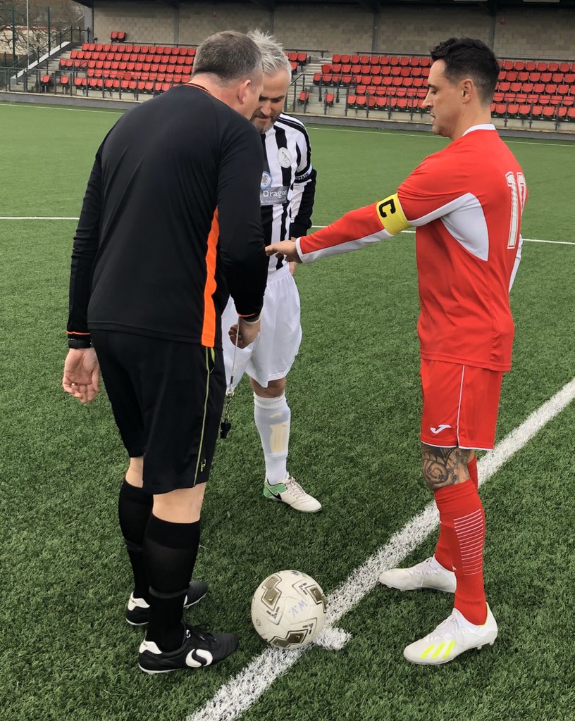 Wales 40s 2-1 <a href="/BarmouthVets/">Barmouth Vets</a> visitors take the lead but goals from Julian Barsi and skipper <a href="/craig9hughes/">Craig Hughes (Guppy)</a> give the 40s a deserved victory.