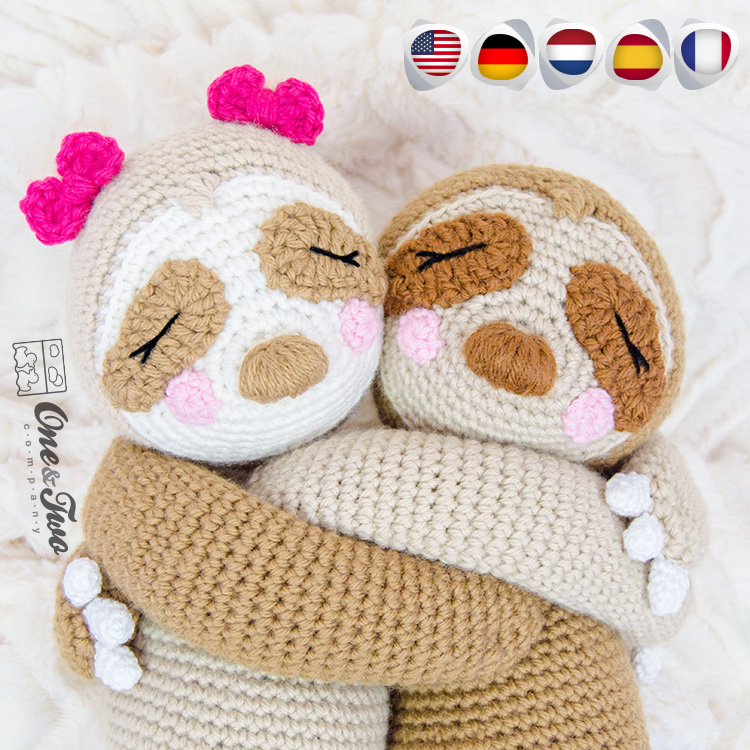 OneandTwoCo's tweet image. A biiiiiig hug.... from Me to You! 💖 Stella the Sloth crochet pattern 😊 etsy.me/378WYA9