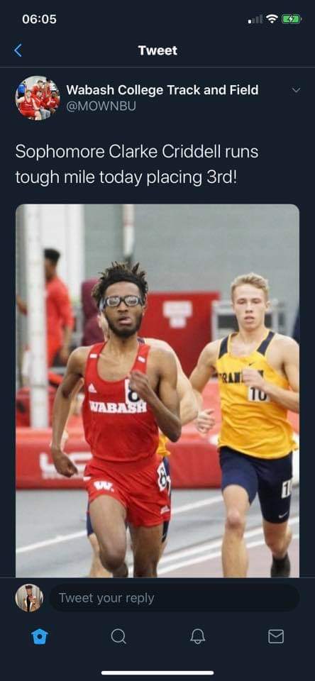 TFNXC's tweet photo. Meteor Alumni doing big things. Way to go Clarke! @CalumetCity #tfnpride #weknowhim #teamphenominal215 https://t.co/H1d4EkfSUl