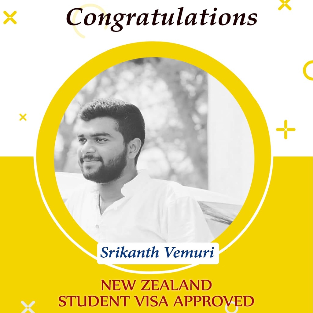 #Newzealand_Visa_Approved
Congratulations to Srikanth Vemuri for getting #NZ Study Visa

+919849842000

#Newzealandvisa #Newzealandvisaapproved #Studentvisaapproved #Postgraduattion #Studentvisa #Visaapproval #Studyabroad #Abroad #flyabroad #Overseasconsultants #Abroadconsultants
