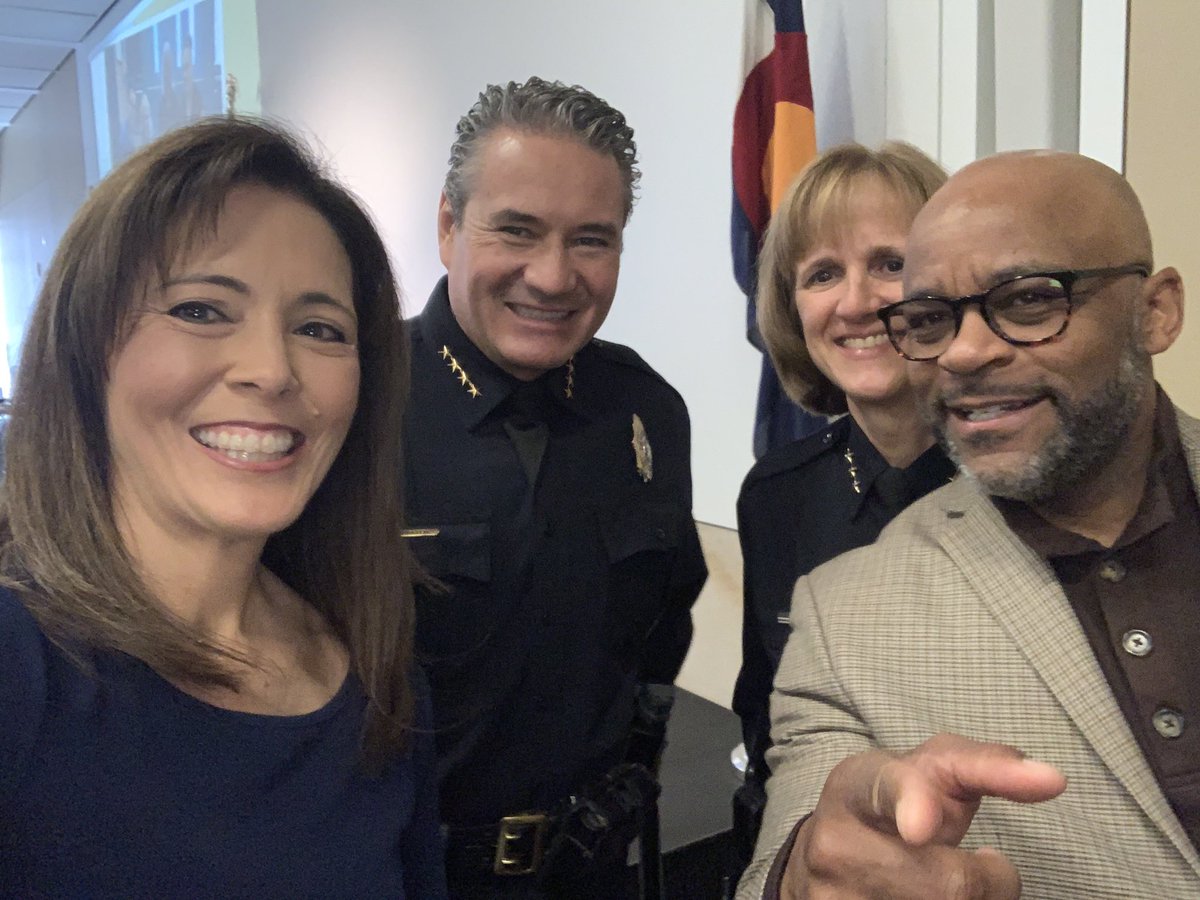 debtakahara's tweet photo. Breakfast with Denver’s finest. @MayorHancock helped us honor @DenverPolice Volunteers, who put in more than 30,000 hours last year! Congratulations! #SupportTheShield @KDVR @channel2kwgn https://t.co/aDMpzyfsaT
