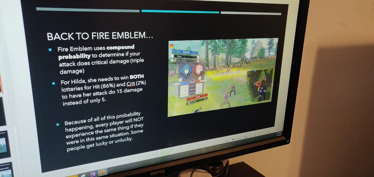 CSX142857's tweet photo. Accomplished one of my teacher goals last week, teaching middle-schoolers Probability based on how it works in the #FireEmblem series! https://t.co/PhE4MtEGXR