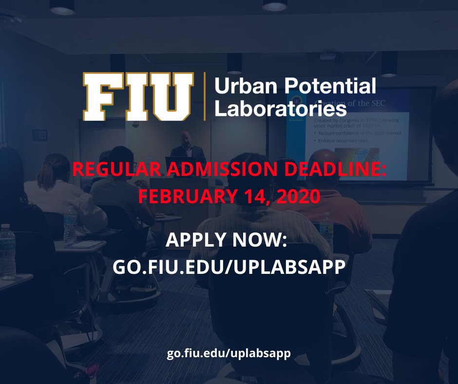 Spring 2020 applications are OPEN and there's less than a week left before they CLOSE! Don't miss your chance to start a new career in the healthcare industry. 

Learn more at uplabs.fiu.edu

Apply at go.fiu.edu/uplabsapp