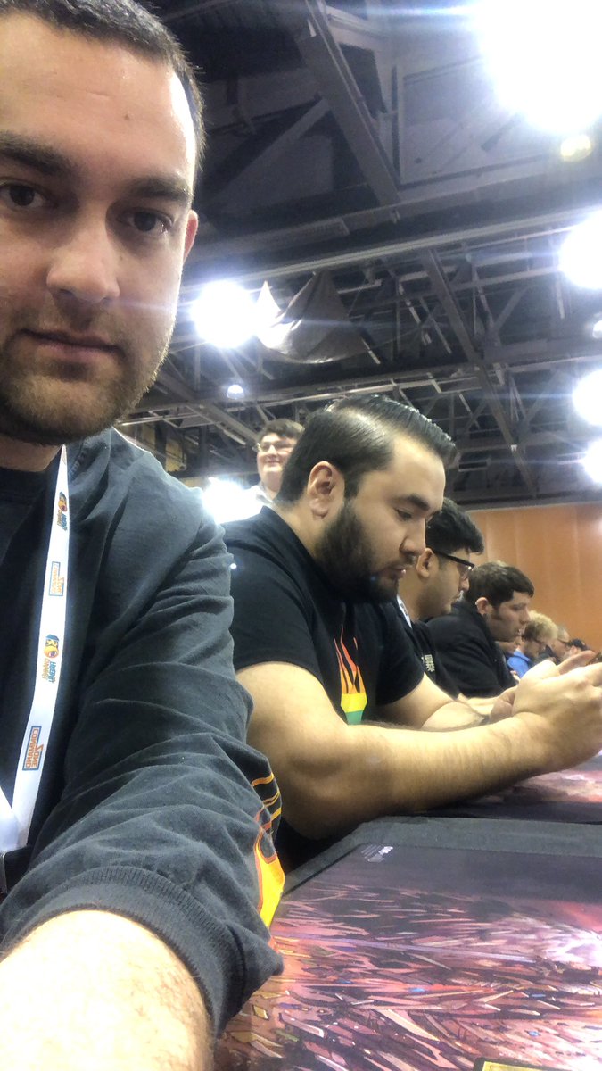 WhoseTurn_EDH's tweet photo. The boys @acm_goodknight @gerris909 &amp; @LuZavks drafting some #Mysterybooster in #mfphoenix https://t.co/M8LBJVSTgE