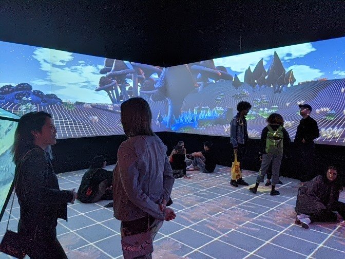 barrythrew's tweet photo. The End Of You is now open until 3/1 @grayareaorg! After 7 months of development, a 11 artists produced an immersive exhibition subverting the "selfie museum" to encourage an expanded sense of identity that includes the entire life web. https://t.co/bS6Oa35oAs @knightfdn https://t.co/sfus5Msh6D