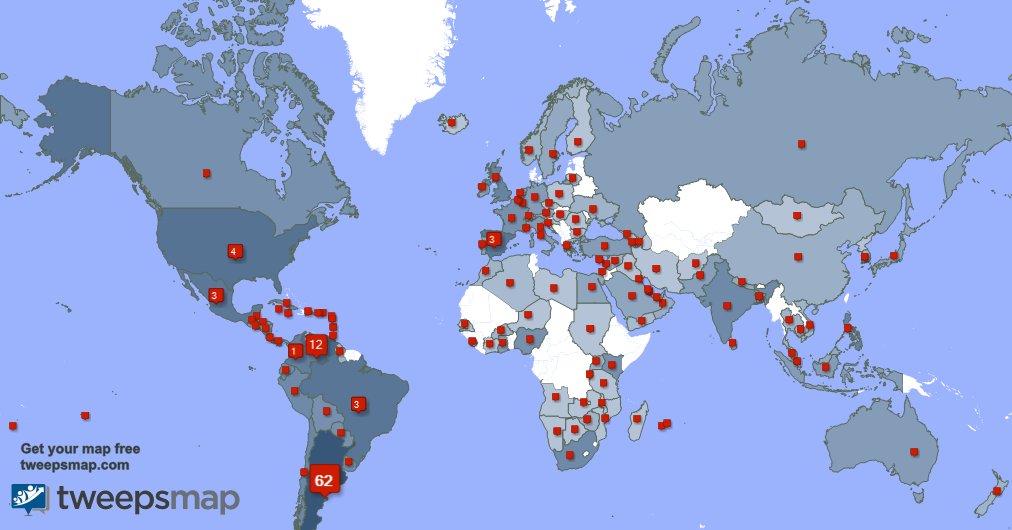 Muchas gracias a mis 90 nuevos seguidores desde Argentina, España, Venezuela, y más durante la última semana. tweepsmap.com/!VictorKarasik