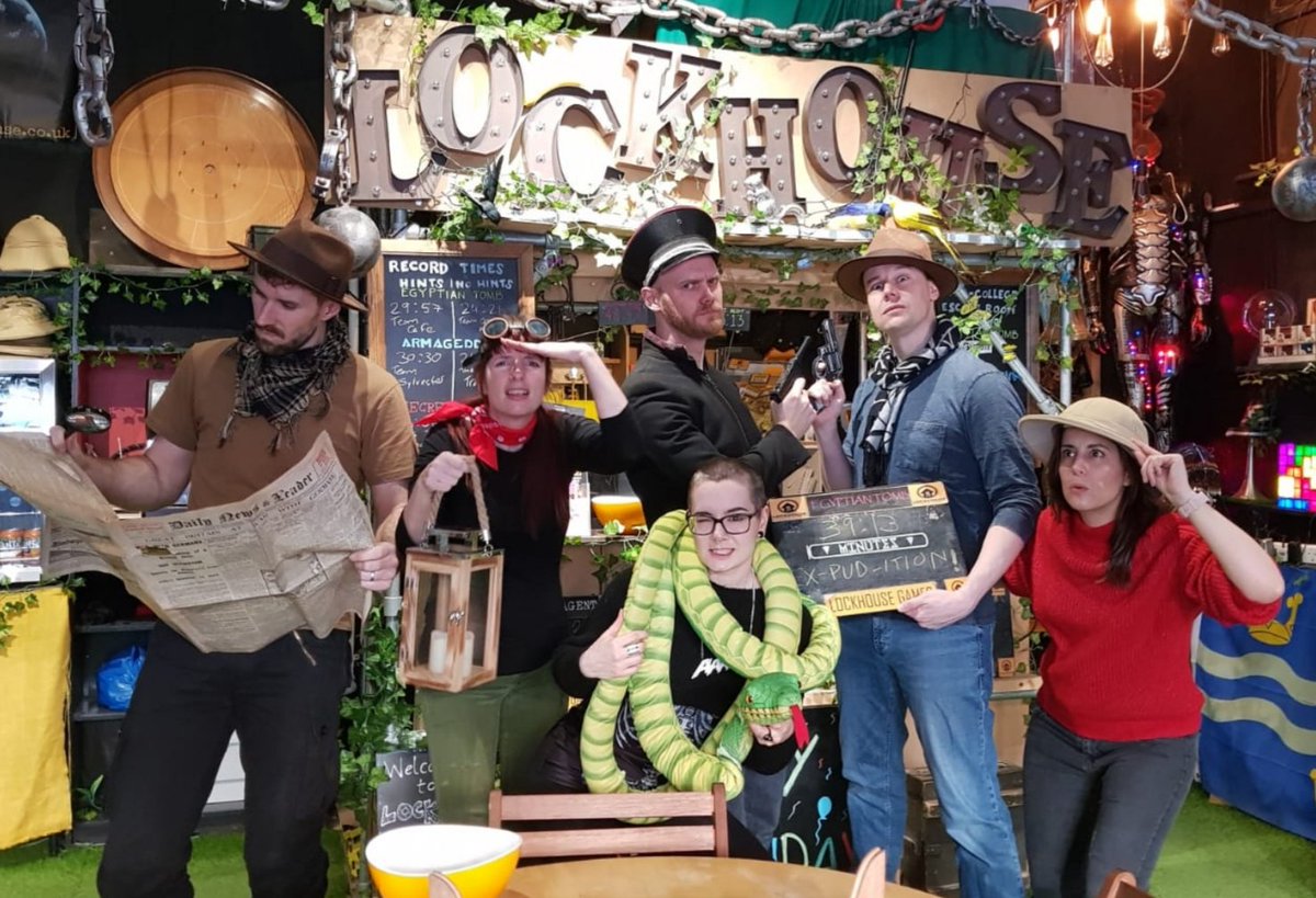 Emmavieceli's tweet photo. Thank you, @LockhouseGames for a fun Egyptian tomb adventure! #escaperoom #lockhouse @autojoy @Lunameth @paul_duffield @Leldoran @VonPud x https://t.co/5ZvrAIPzBt