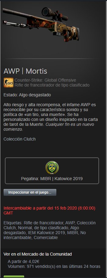 ✨Sorteo de AWP | Mortis FT 4$✨

Requisitos:

-RT🔄

-Seguirme a mi y a @david2pg4 

-Tag 2👬

Termina en 3 días ^^

#CSGO #CSGOGiveaway
