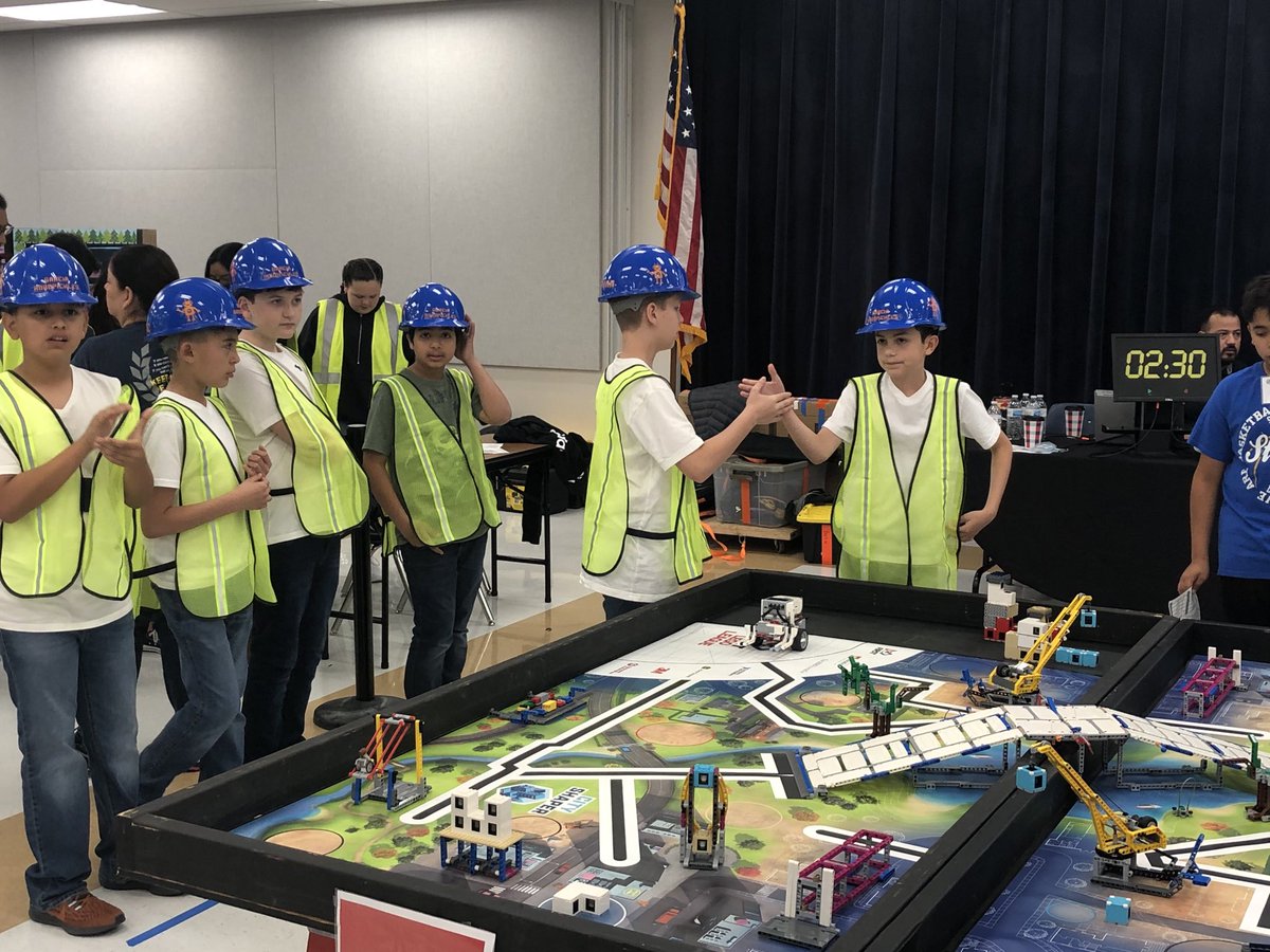 Gladiator Robotics celebrating a successful first mission!