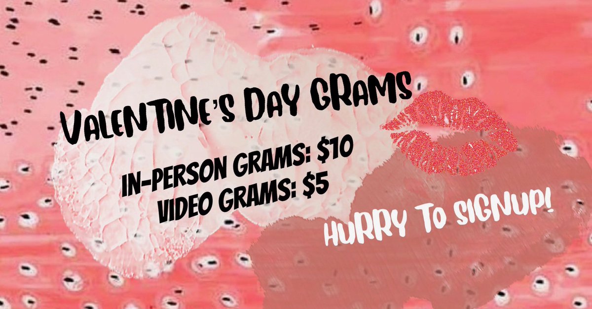 VALENTINES SINGING GRAMS! 

ONLY 6 DAYS TO SIGN UP!! LINK IN OUR BIO!!

The time slots are limited, so hurry and SIGN UP!!

Watch our page to see what time slots have been filled!! 

❤️❤️❤️❤️❤️❤️
#staytunedin