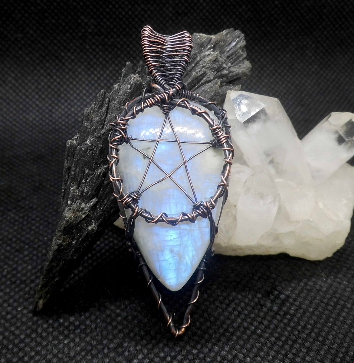 CharismaCrystal's tweet photo. Blue #moonstone #pentacle #pendant   
🌛https://t.co/aR9ORzrUPM🌜

#wicca #pagan #witchcraft #womaninbiz  #UKBizHour #pentagram #handmadejewelry #gothic #occult #etsy #craftbizparty #indiebizhour #handmadegifts #handmade #earlybiz #giftideas #witcher #druid #bohochic #oneofakind https://t.co/snTrkjyy3c