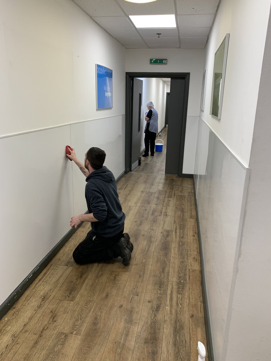 So we went at it today deep cleaning for a new contract myself and the team put in 100% back tomo for the second part and getting the sky vac out <a href="/DL_Walker/">Darren Walker</a> <a href="/Elliot_Hedger/">Elliot Hedger</a>  <a href="/AtalianServest/">AtalianServest</a>