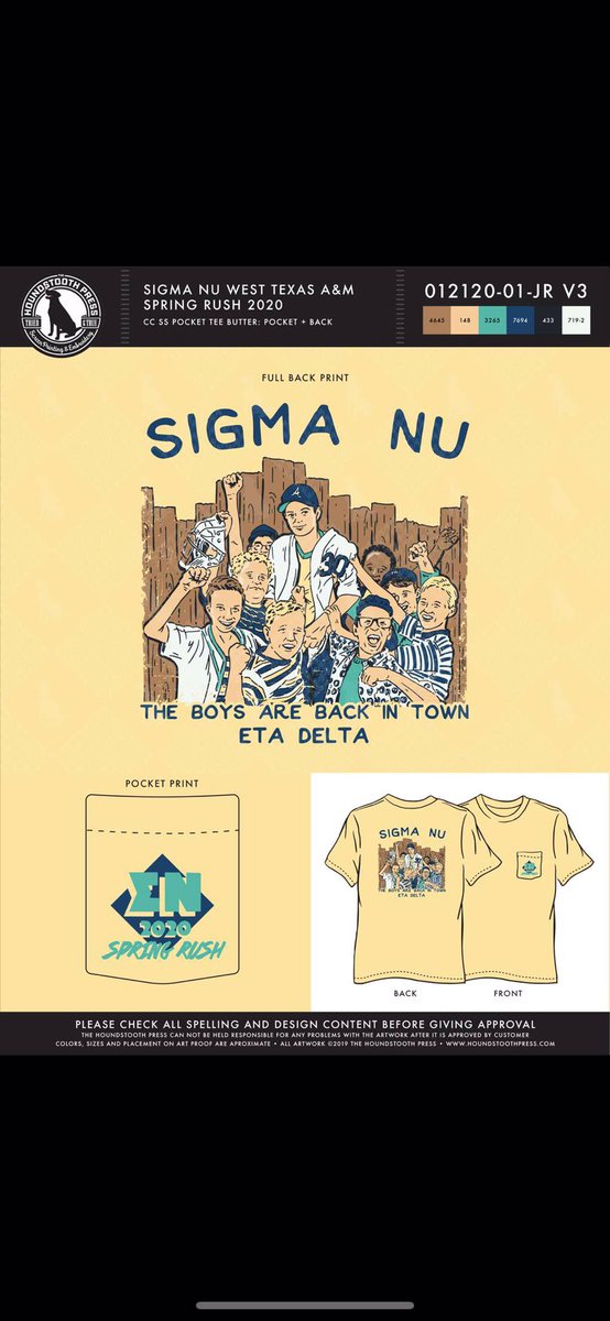 Tomorrow is the last day to order spring rush shirts!! Don’t forget to get yours! shop.houndstoothpress.com/products/sigma…