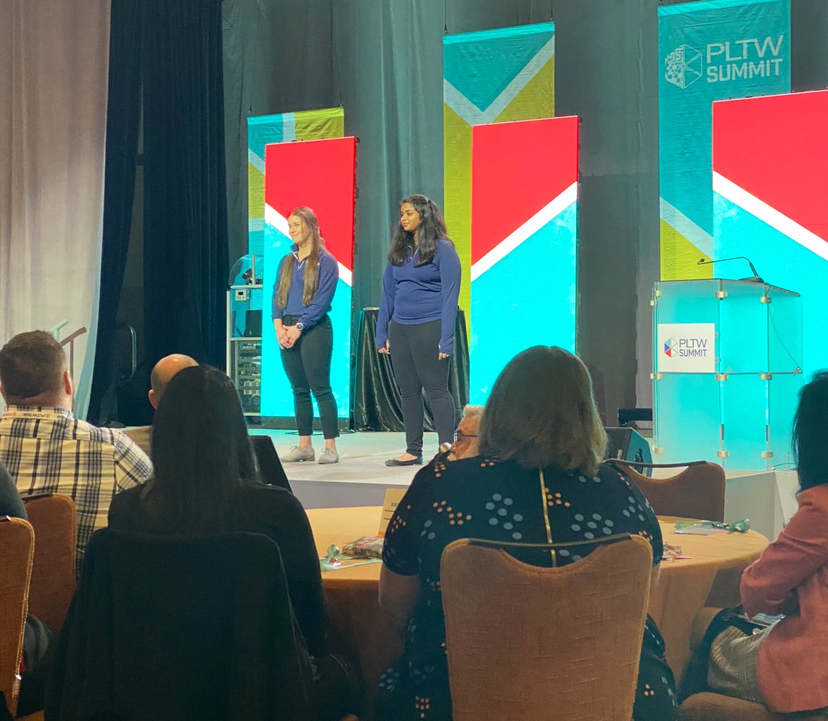 ‘If I’m lucky enough to walk on the moon, it is because of my time wirh <a href="/PLTWorg/">Project Lead The Way</a>,’ via Kelsie O’Brien alumna. Kelsie attended the US Air Force Academy following high school graduation. #PLTWSummit
