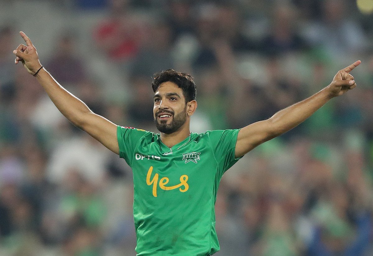 Melbourne Stars Haris Rauf has been named this season’s BBL Rookie of the Year after taking 20 wickets from ten games at an economy rate of 7.06 #BBL09 #Cricket