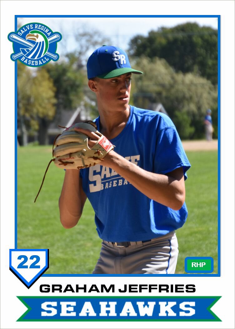 Our second freshman to feature today is #22 Graham Jeffries, a pitcher from Chelmsford, MA!