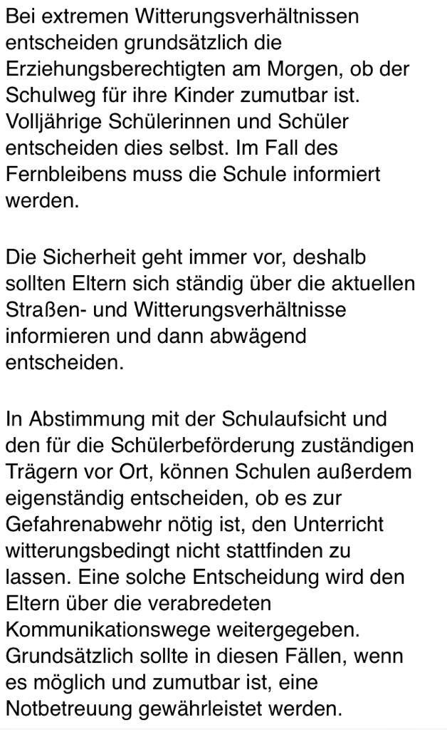 Ab morgen soll es in #RLP und ganz Deutschland zu heftigen Stürmen kommen. Für alle Schulen im Land gilt: Sicherheit geht vor!