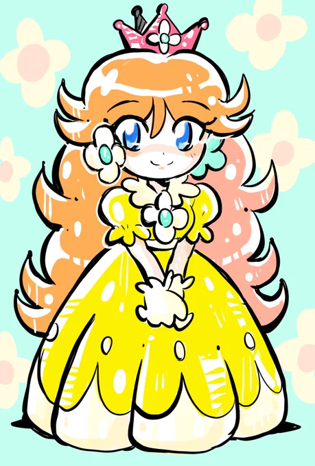 #PrincessDaisy ?
#デイジー姫?
 
#SuperMario #スーパーマリオ #マリオ #イラスト #らくがき 