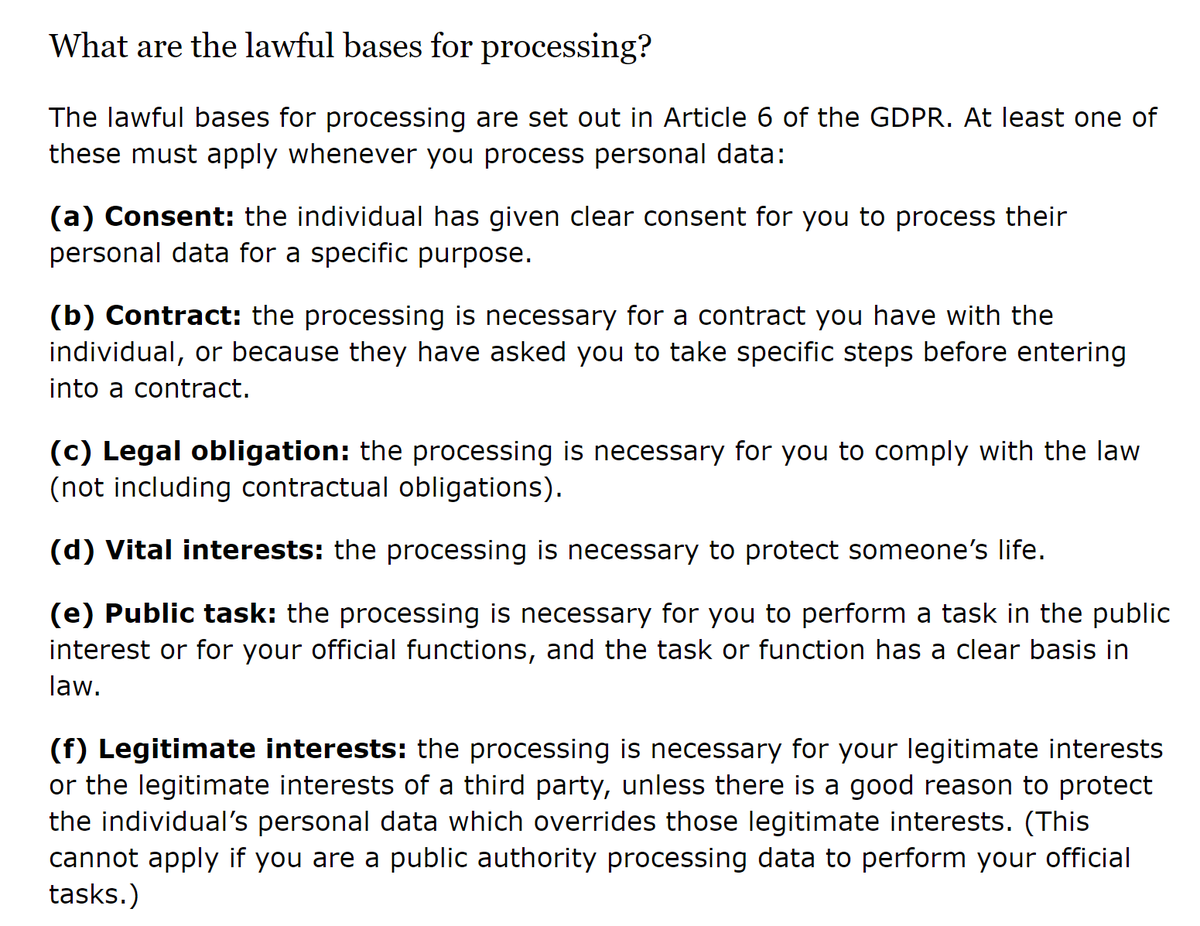 42. Email. If people have unsubscribed, there are still times when you can email. Eg: transactional emails (your order is on its way), legal emails (our Ts &Cs have changed).Even under GDPR, the 'processing' of personal data is often without consent. (note 'at least one' below)