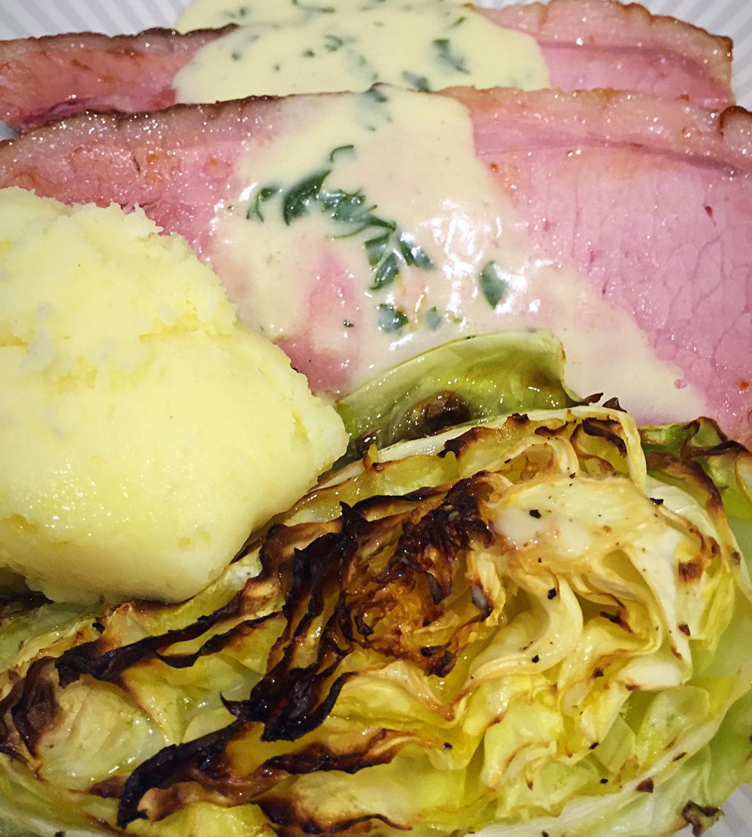 MeatPeter's tweet photo. When there’s a storm brewing, and all you need is a little comfort...
#sugarpitbacon #charredcabbage #creamymash #parsleysauce https://t.co/pYaMWUgArK