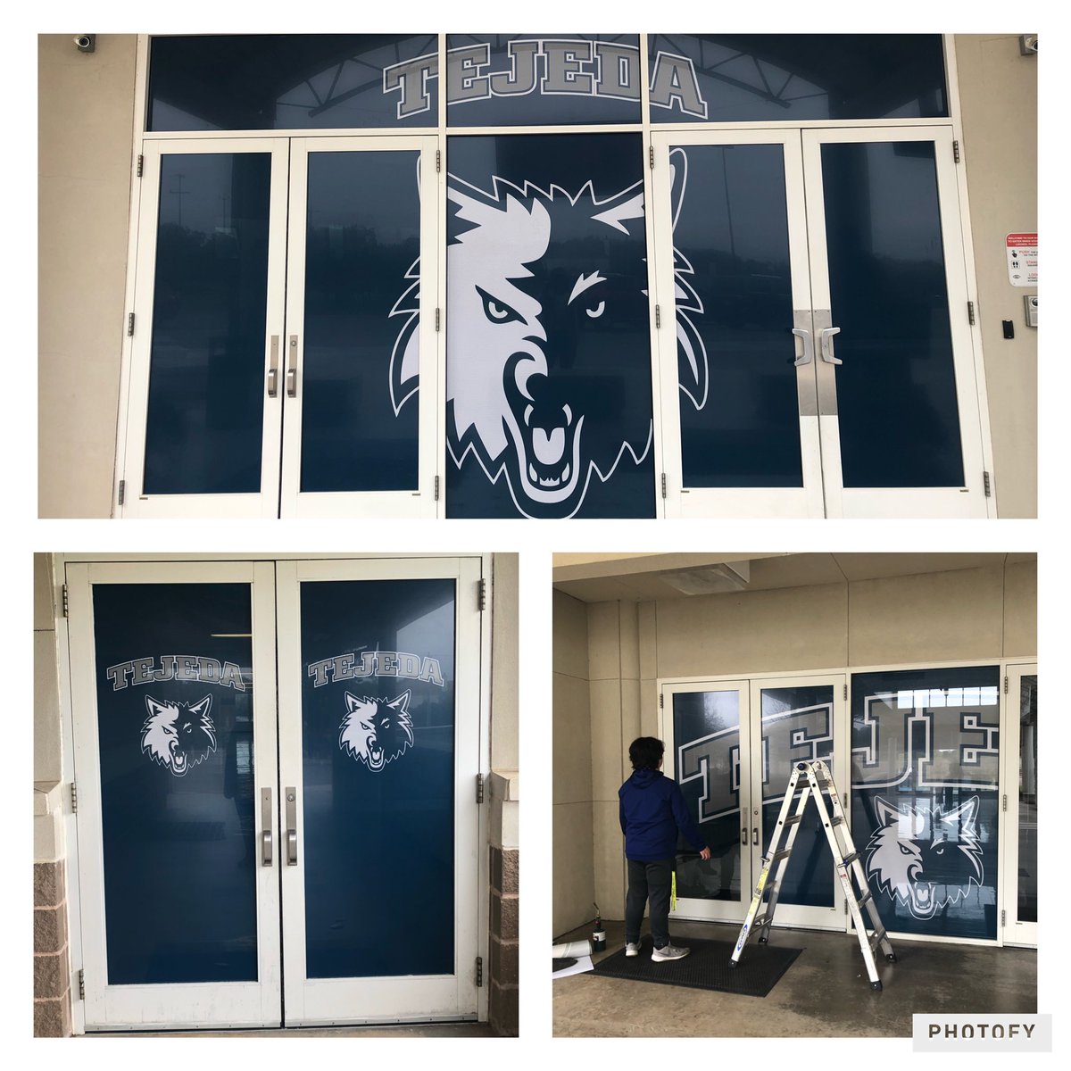 Thank you @CoreMediaWorld for the awesome door wraps! Let’s us show our <a href="/TejedatW/">TejedaNEISD</a> pride 💙 #RootEdTejeda