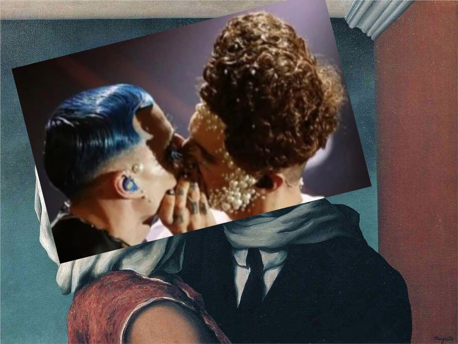 matttballl's tweet photo. Magritte X @AchilleIDOL &amp; @bossdoms 
💋
#Sanremo2020 #Sanremo70 https://t.co/xvfpoZIWoB