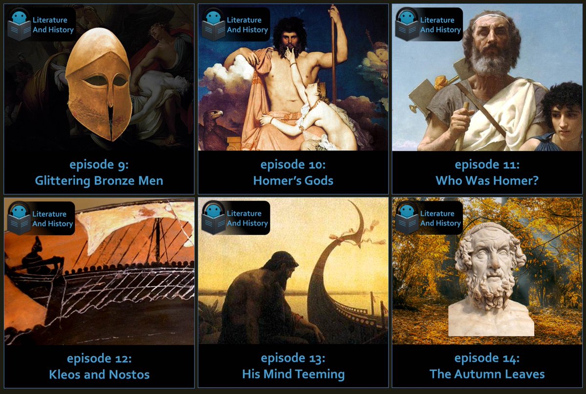 Just finished completely re-recording and overhauling 11 hours of podcast content on the Homeric Epics - 3 on the Iliad, 3 on the Odyssey. Episodes 9-14 of literatureandhistory.com. These are great places to jump in if you've never heard our show. Please RT to podcast fans!