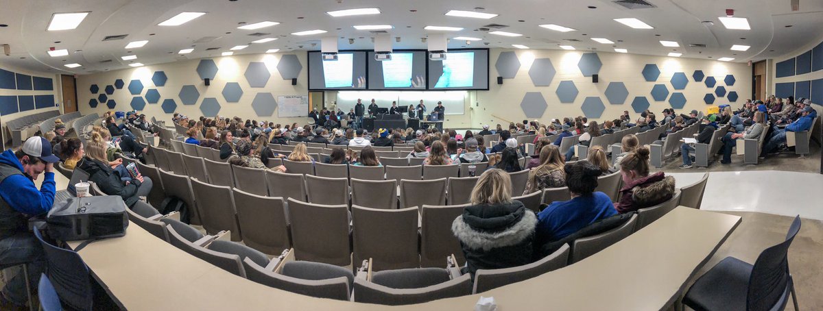 kohls_kylee's tweet photo. South Dakota State University students wait to hear their name called at the Little International Livestock Drawing on Wednesday, Feb. 5 in Rotunda D. Little “I” will take place March 27-28 at SDSU. 
.
.
.
@FranklyPhoto #MCOM434 #feature https://t.co/1iT92NUX7X