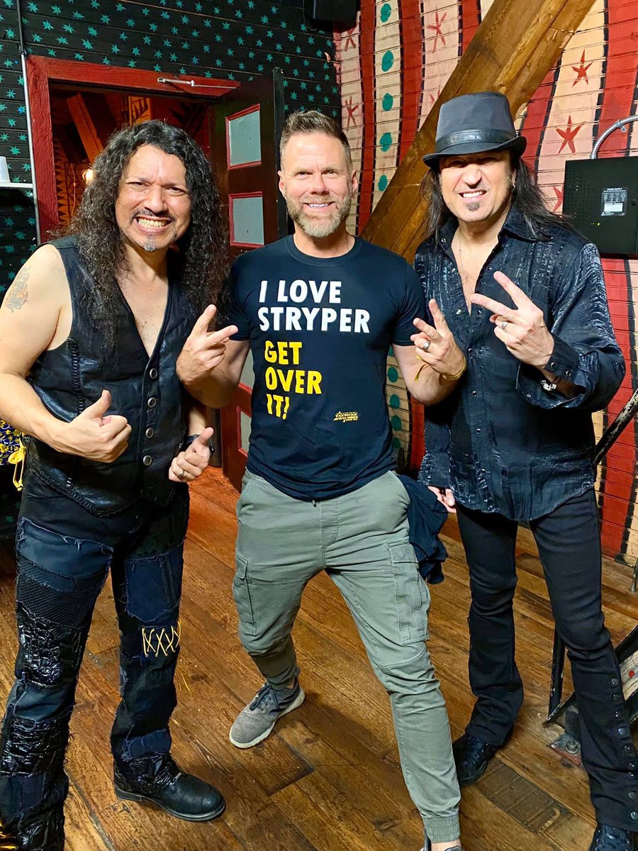 Legendary! Original front man from #AudioAdrenaline, #MarkStuart, went to see #Stryper perform in Orlando, Florida last night! I absolutely love this kind of stuff!! @Stryper @michaelhsweet @SirOzFox @AudioAdrenaline