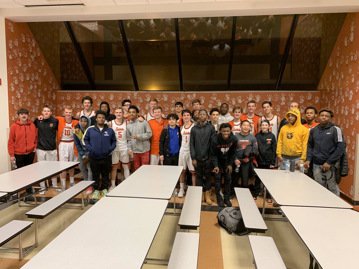 bballwoods23's tweet image. Saints grab win number #19 over @Foremanbball. But more important then the game was the players hanging out after the game for meal. Definitely one of my highlights while at EAST!! #itsmorethanagame #ballislife