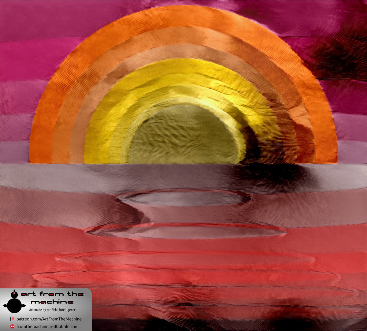 "Rubber Rainbow" - Neural style transfer from feather close-up to vector illustration. #art #deeplearning #deepstyle #digitalartwork #digital #digitalartist #ArtistOnTwitter #cgi